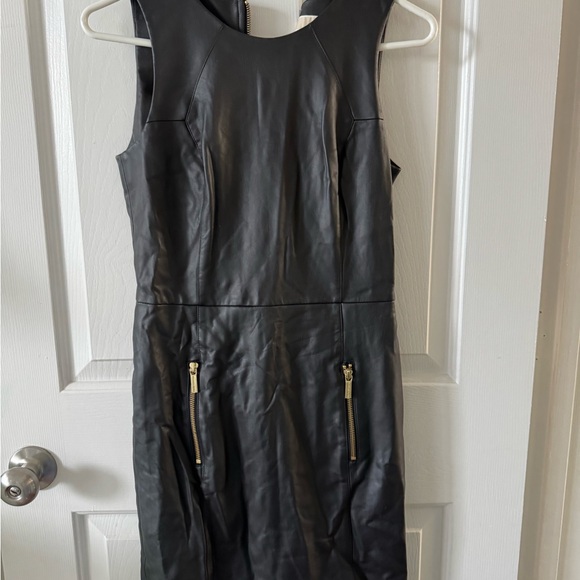 NWOT Michael Kors Faux leather Dress, 0, Black, Sleeveless, Back Zip, Pockets… - Picture 10 of 10